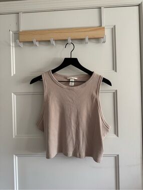 H&M Cropped Tank Top - Dusty Mauve